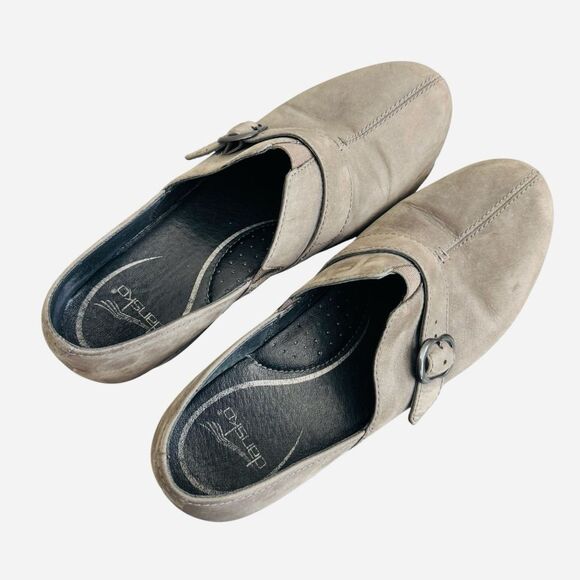 Dansko Tamara Women's Gray Nubuck Round Toe Casual Slip On Wedge Clog Sz 9 - Picture 7 of 7